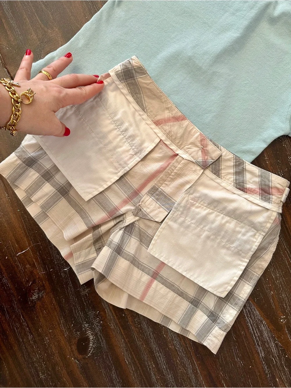 7-8 Years Authentic BURBERRY Girl’s Polo Shirt Shorts Set Blouse Tennis Youth